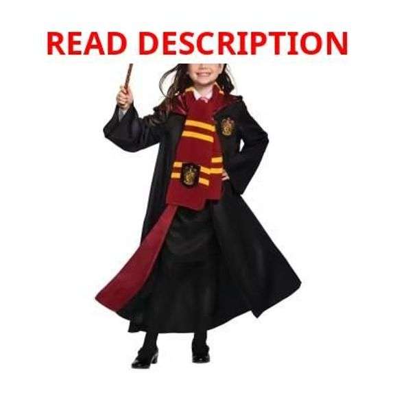 Harry Potter Gryffindor Costume and Accessory Kit Bundle