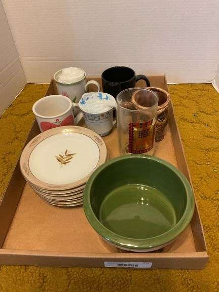 Mixed Lot of Dishes, Mugs, and Decorative Glassware image