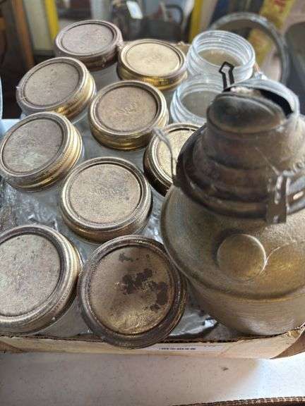 Lot of Mason Jars and Lamp image
