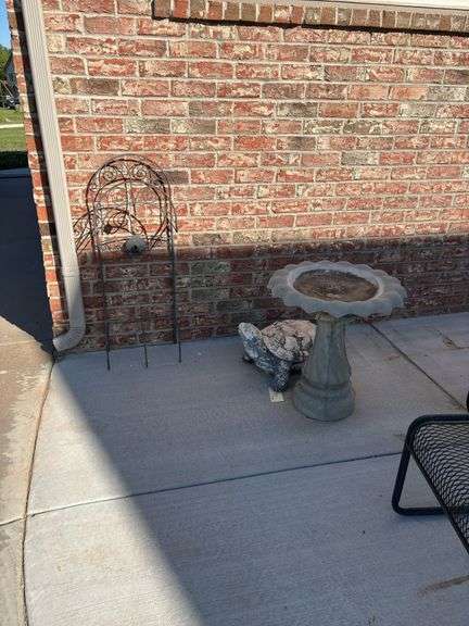 Outdoor Garden Decor - Bird Bath, Turtle, Plant Holder image