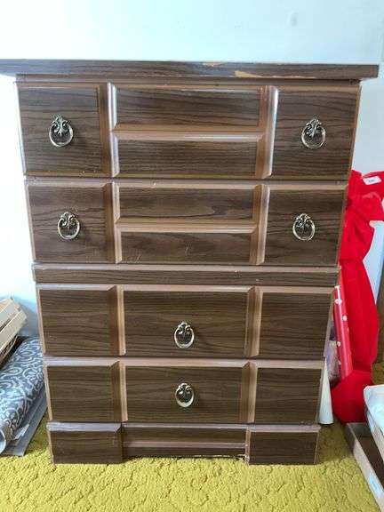 Wood Chest of Drawers with Five Pull-Out Drawers image