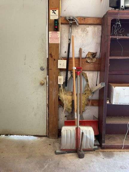 Lot of Shovels, Bender and Other Tools image