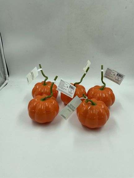 Set of Five Novelty Pumpkin Bowls image