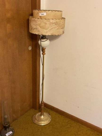 Mid-Century Style Floor Lamp with Tiered Shade image