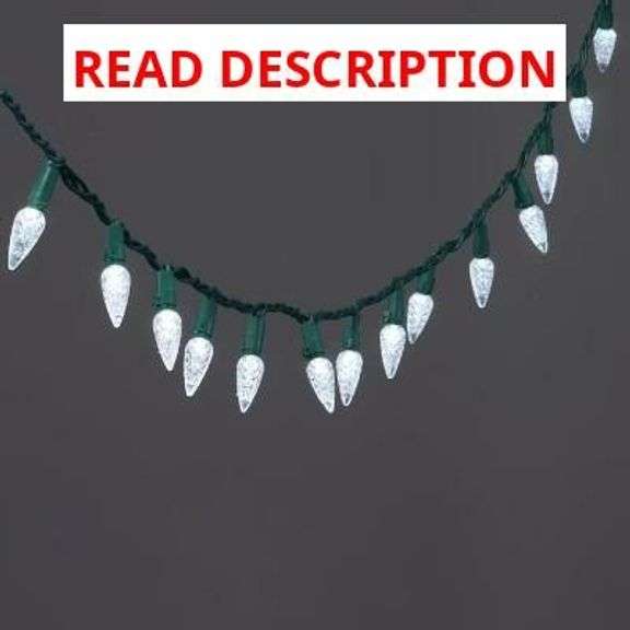 Wondershop LED C6 Faceted Cool White String Lights - Lot of 3 image