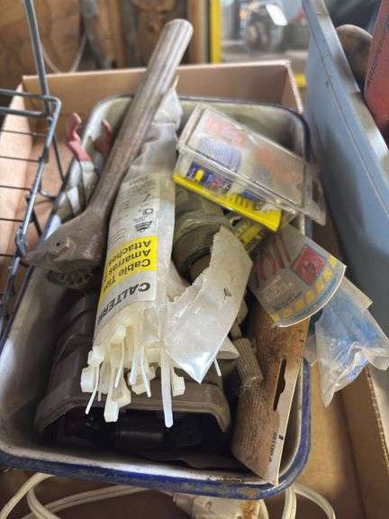 Mixed Lot of Tools, Supplies, and Hardware image