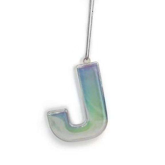 Set of Iridescent Alphabet Letter Ornaments image