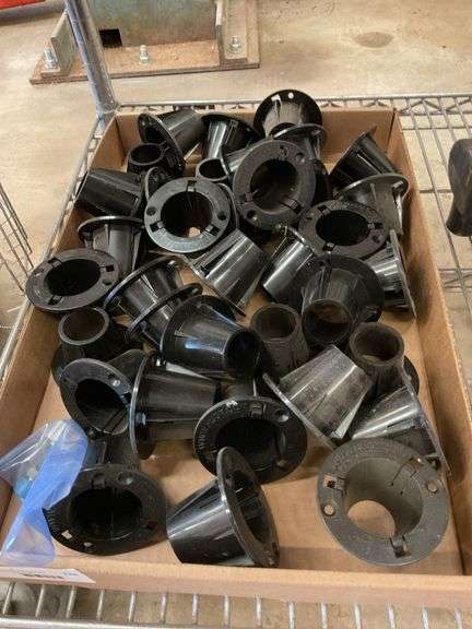 Large Lot of Black Plastic Electrical Conduit Fittings image