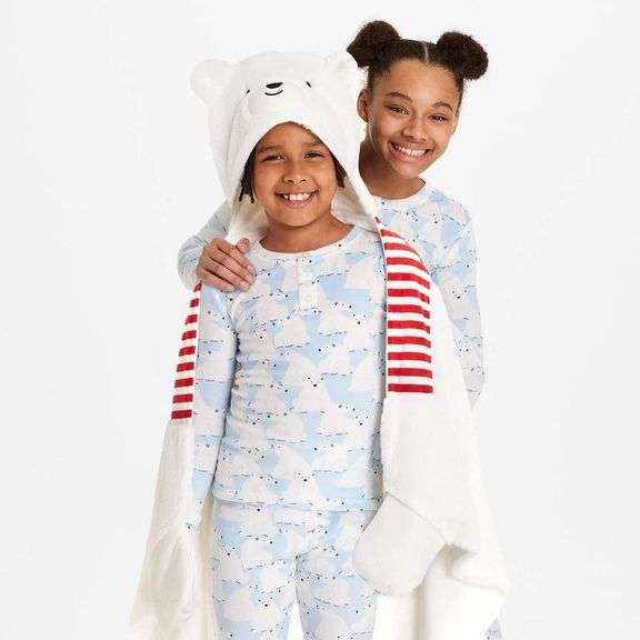 Polar Bear Hooded Blanket image