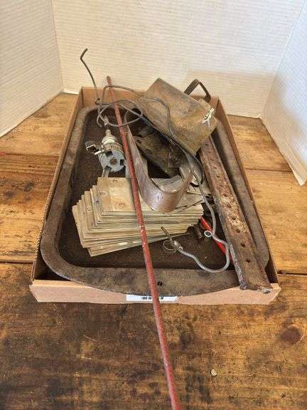 Box Lot of Assorted Metal Hardware and Parts image