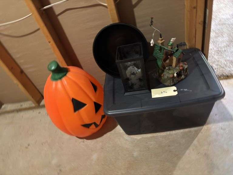 Halloween Decorations Lot - Pumpkin, Haunted House, Lights and More! image