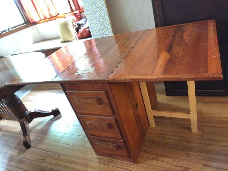 Drop Leaf Table with Drawers image