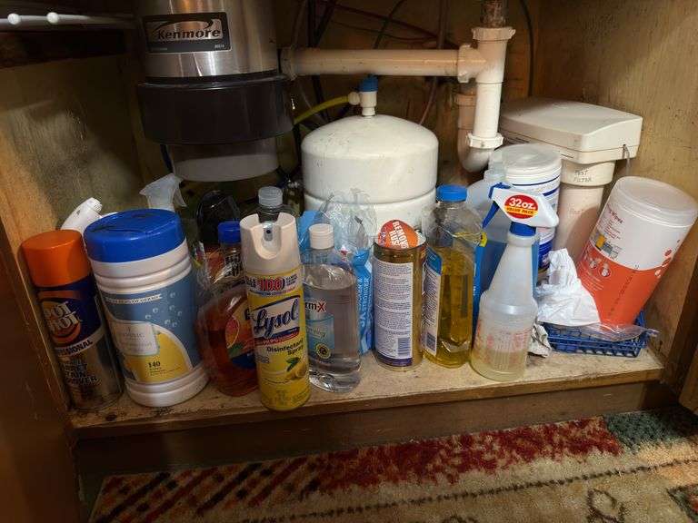 Assorted Household Cleaning and Maintenance Supplies image