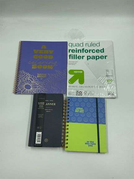 Assorted Planners, Notebooks, and Filler Paper image
