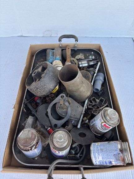 Box Lot of Assorted Hardware, Parts, and Tools image