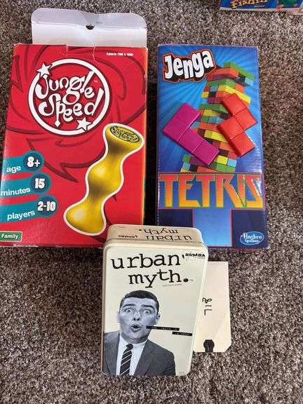 Lot of Jenga, Tetris, Jungle Speed and Urban Myth Board Games image