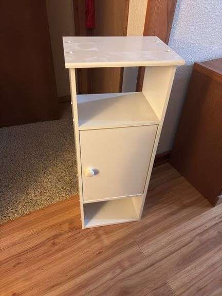 White Storage Cabinet with Door
