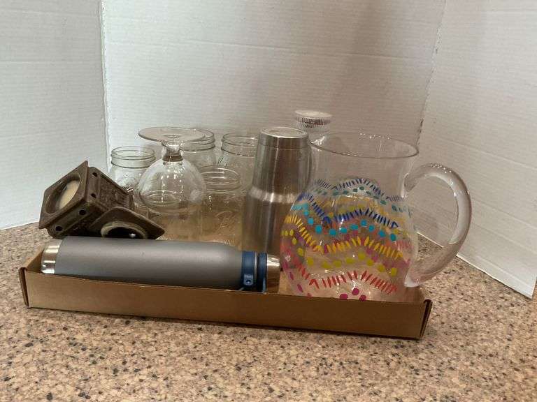 Mixed Lot: Glassware, Candle Holder, and More image