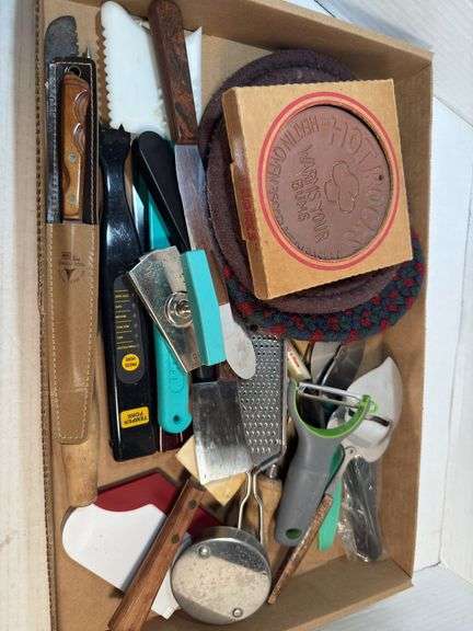 Box Lot of Assorted Kitchen Utensils, Tools, and Accessories image