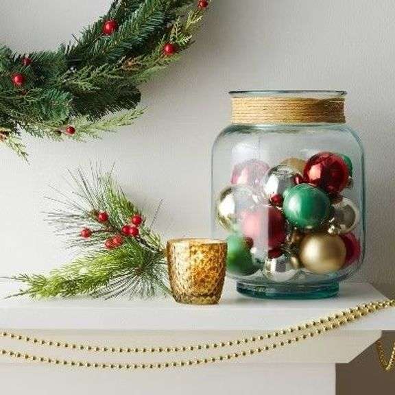 Set of 4 Christmas Pine & Berry Stems image