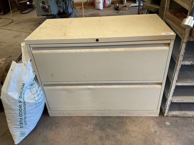 Two-Drawer Metal Filing Cabinet (3 ft x 1-1/2 ft x 2 ft) image