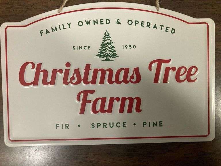 Christmas Tree Farm Metal Wall Sign image