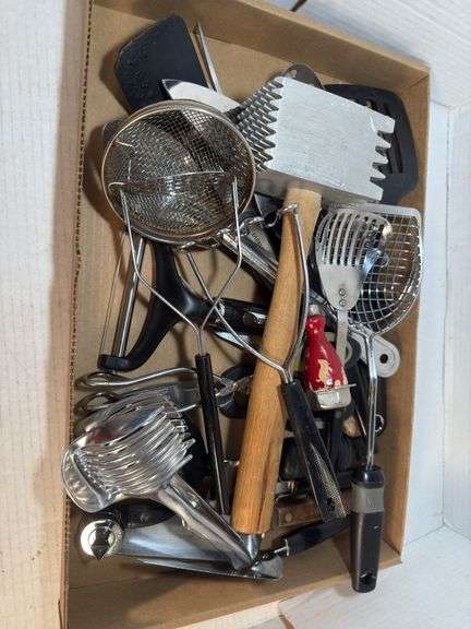Large Box of Kitchen Utensils image