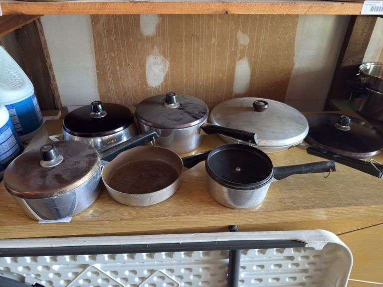 Mixed Lot of Aluminum Cookware - Pots, Pans, and Lids image