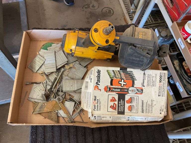 DeWalt Nail Gun and Paslode Fuel + Nail Combo Pack image