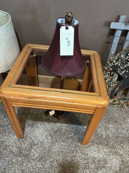 Small Lamp Table Combo, no glass in table (22x20x19) image