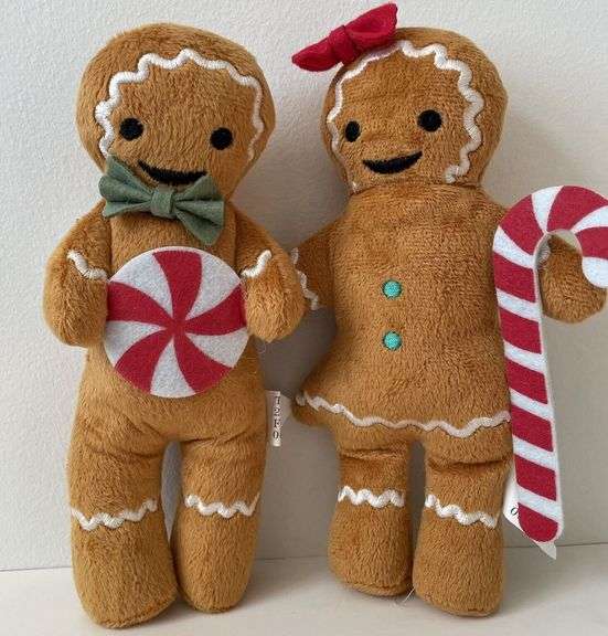Lot of 9 Plush Gingerbread Figures image