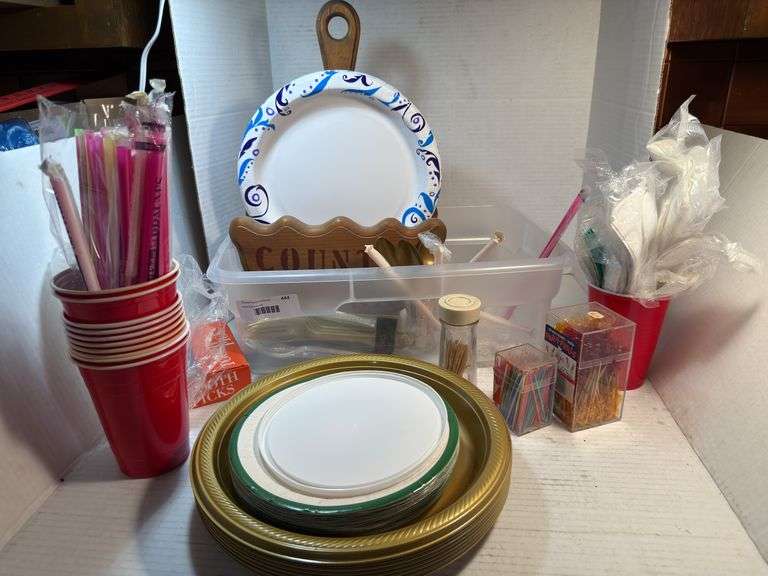 Party Supplies Bundle: Plates, Cups, Utensils, & More image