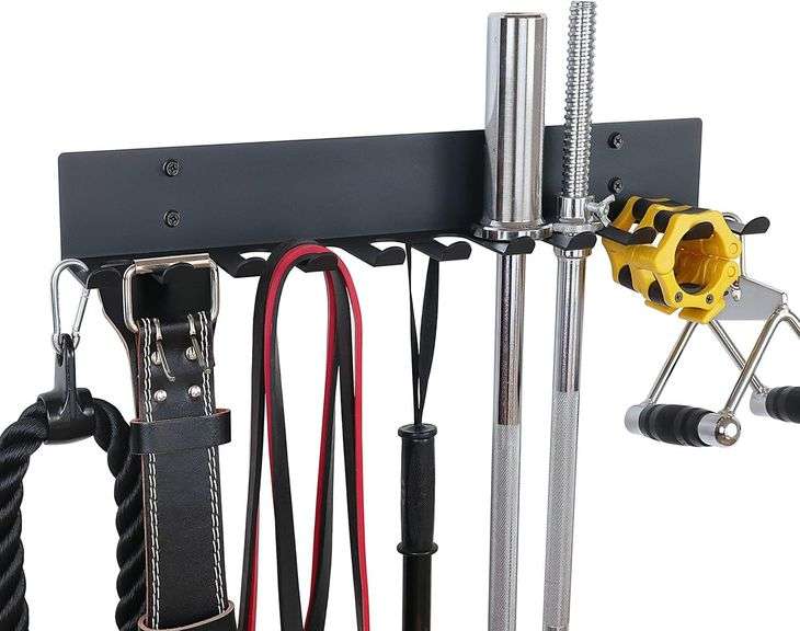 Home Gym Storage Rack, Extra Long 23 Barbell Rack Weight Room Organizer 11 Prong Gym Equipment Storage Rack for Gym Accessories Like Fitness Bands,Resistance Bands,Straps,Foam Rollers,Barbell image