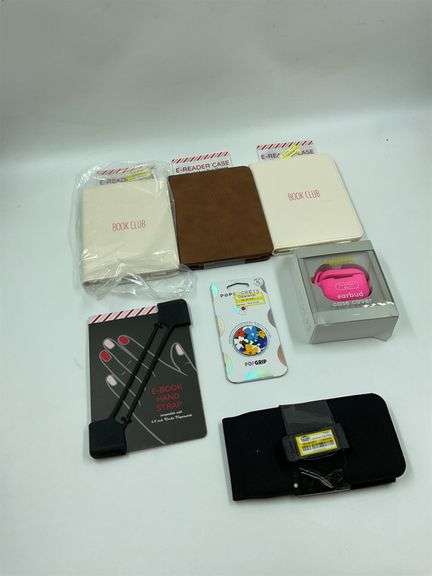 Mixed Lot: E-Reader Cases, PopGrip, Earbud Case Cover, and E-Book Hand Strap image