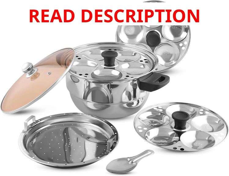 Stainless Steel Induction Idli Cooker, Silver