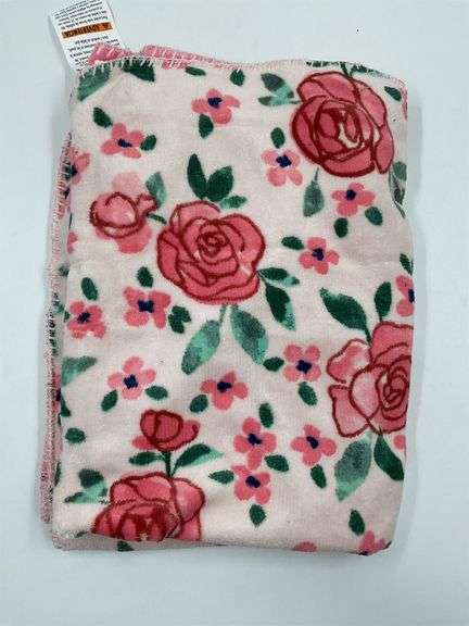 Floral Pink Baby Blanket image