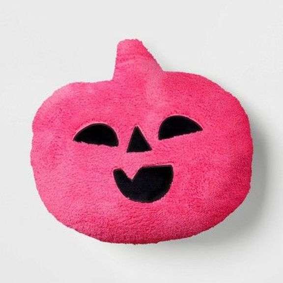 Novelty Pink Pumpkin Plush Throw Pillow
