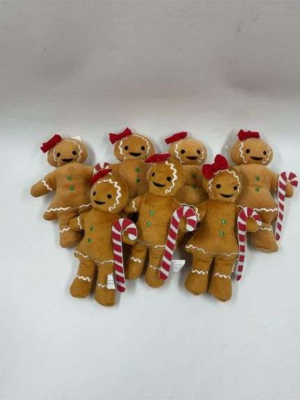 Gingerbread Plush Ornaments - Lot of 8 image