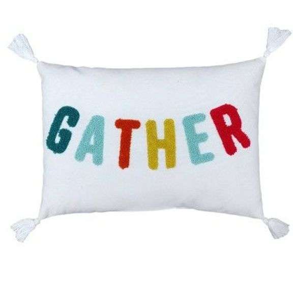 Decorative 'Gather' Pillow with Tassels image