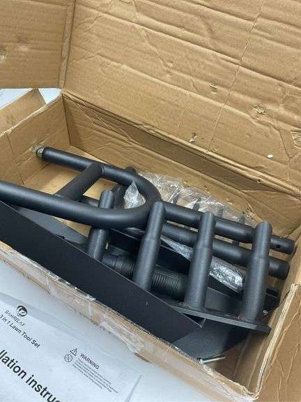 3 in 1 Lawn Tool Kit, Core Aerator Lawn Spike Tool, Half Moon Hand Yard Edging Tool for Landscaping, Coring Tool with Soil Core Tray, Manual Garden Plug Aerator for Grass Aeration