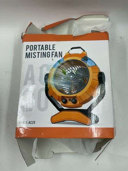 Orange, portable misting fan image