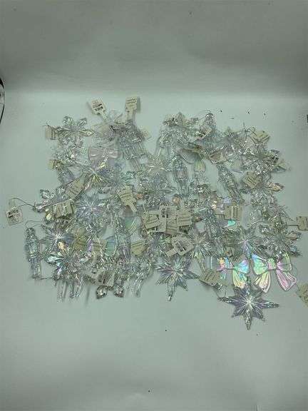 Lot of Iridescent Christmas Ornaments image