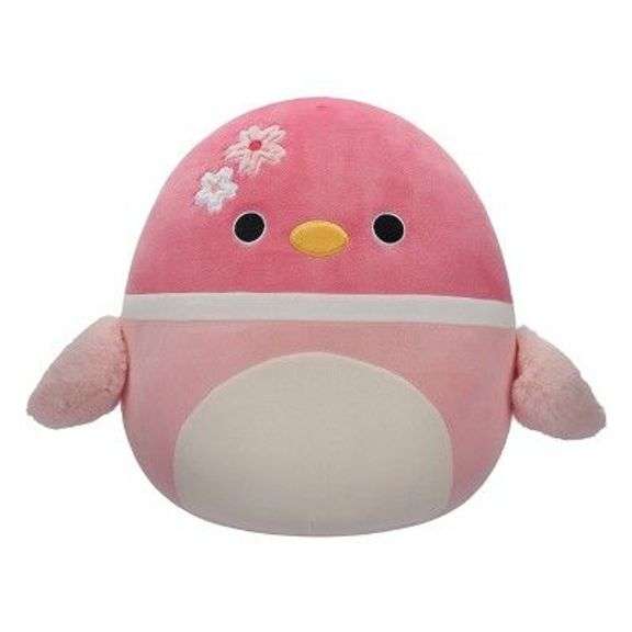 Squishmallow Sonja the Pink Chick Plush with Flowers