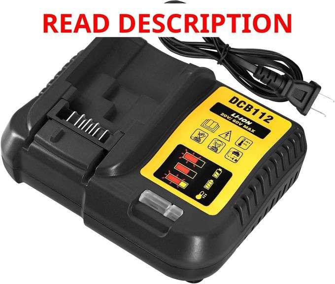 DCB112 for Dewalt Battery Charger Replacement for Dewalt 12V 20V and 60V Max Lithium-Ion Battery DCB205 DCB112 DCB201 DCB200 DCB612 DCB609-2 DCB609 DCB606 DCB606-2 DCB208 DCB206 image