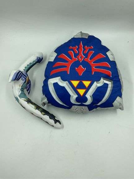 Armor shield pillow with sword pillow image