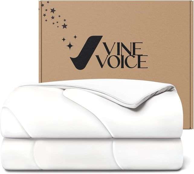 Cooling Blanket Comforter Hot Sleepers Twin/Twin XL Soft Cooling Blanket, Double-Sided Cool Bedding for Night Sweats, All-Season Lightweight Comforter(68 * 90inch, Arctic White) image