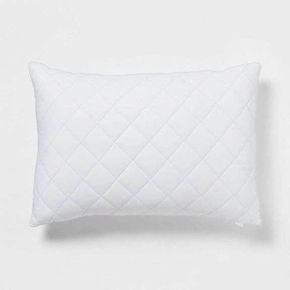White Quilted Bed Pillow image