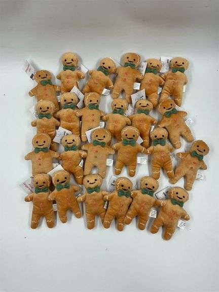 Lot of 29 Plush Gingerbread Man Ornaments image