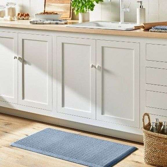 Blue Woven Kitchen Mat image
