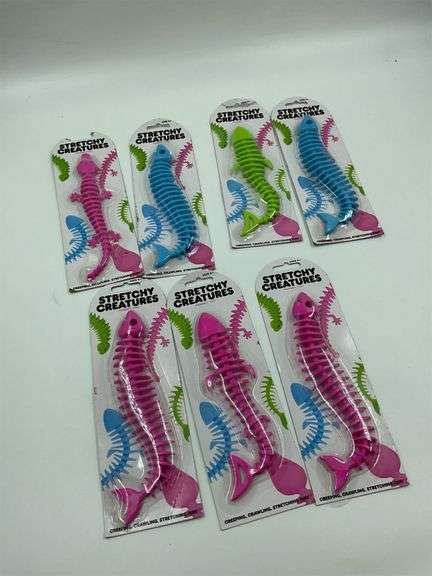 Lot of 7 Stretchy Creatures Toys image